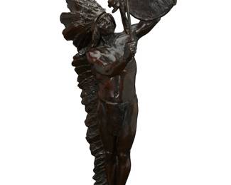 1364
After Charles Humphriss
(1867-1934)
"The Sun Dial"
Patinated bronze
Signed in the casting: CH Humphriss; further marked: No. 4 / Modern Art Fdry
19.5" H x 8.5" W x 7.25" D
Estimate: $400 - $600