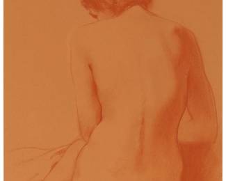 1104
20th Century European School
Nude study
Conté crayon on tan paper
Inscribed indistinctly lower left
Sight: 15.75" H x 12" W
Estimate: $200 - $300