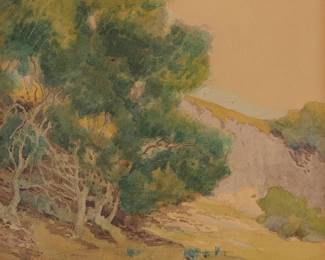 1071
Norman St. Clair
(1863-1912)
Trees in a landscape
Watercolor on paper
Signed lower right: Norman St. Clair
14" H x 10" W
Estimate: $250 - $350