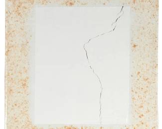 1334
Valerie Snobeck
(b. 1980)
"Après," 2010-2013
Partially erased mirror, peeled print and burlap on plastic, unpeeled plastic, and brackets
Appears unsigned; titled by repute
24.75" H x 17" W (approx.)
Estimate: $200 - $300