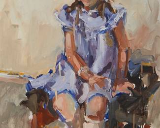 1109
Walter Georis
(b. 1945)
Portrait of a young girl
Oil on canvas
Signed lower left: W. Georis
24" H x 22" W
Estimate: $300 - $500