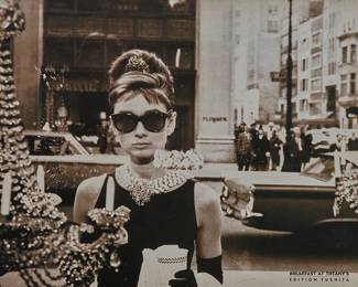 1265
20th Century American School
Audrey Hepburn in "Breakfast at Tiffany's"
Photograph on paper
Unsigned; Edition Tushita, Germany, prntr.
Sight: 23" H x 30.5" W
Estimate: $50 - $100
