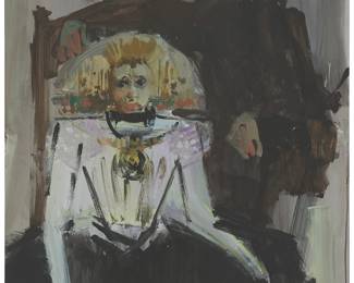 1114
Sergei Bongart
(1918-1985)
Portrait of a mother and daughter
Oil on board
Unsigned
49.375" H x 37.25" W
Estimate: $700 - $900