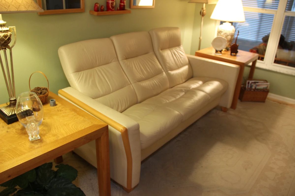 STRESSLESS SOFA LEATHER RECLINING