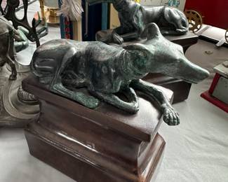 Maitland Smith dog bookends
