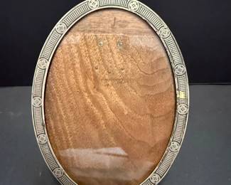 Exquisite Tiffany Co. Sterling Silver Oval Frame with Decorative Border.jpeg