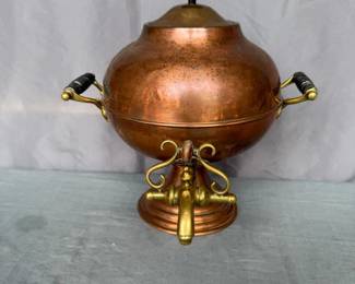 Antique Copper Samovar with Brass Spigot and Wood Handles.jpeg