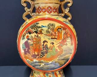 HandPainted Japanese Satsuma Style Decorative Vase.jpeg