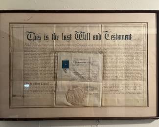 Antique British Last Will and Testament