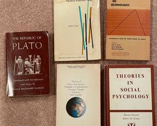 Vintage books: Psychology, Plato, Economics,  Politics 