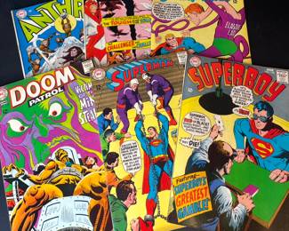 DC comics: Doom Patrol, Superman, Superboy, Anthro, Jimmy Olsen