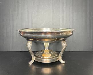Vintage silverplate warming stand 