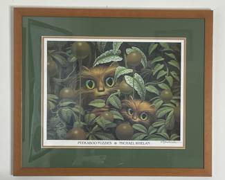 Peekaboo Fuzzies, Michael Whelan Framed print 