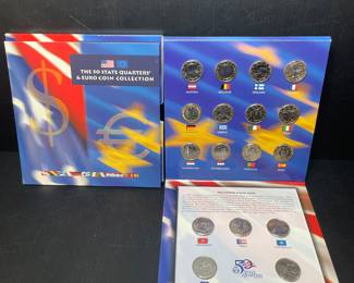 The 50 States Quarters and Euro Coin Collection