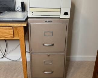 Filex filing cabinet & HP LaserJet 2200dtn Monochrome Laser Printer. 