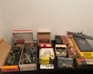 Vintage trains, accessories, aircraft, army men and more 