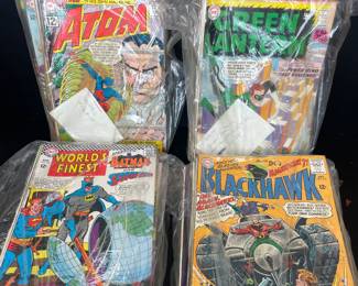 DC comics: Blackhawk, Green Lantern, Atom, Worlds Finest 