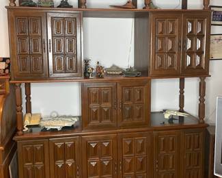 Vtg. teak wall unit