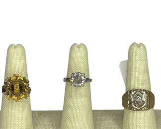 14k & 10k gold rings 