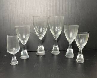 Holmegaard Denmark Princess glassware  Bubble stem 
