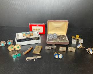 Men’s cufflinks, tie tacks, tie clips vintage