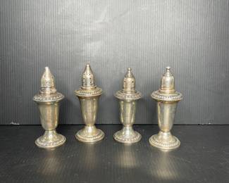 Vintage Empire silver weighted salt & pepper 