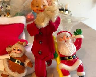 Vintage knee hugger elf & santas 