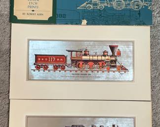 Robert Kern silver foil train etch