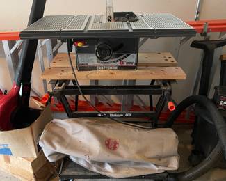 Craftsman 8-inch table saw & Black & Decker Workmate 400 portable workbench