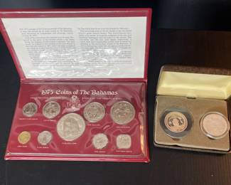1975 Coins of the Bahamas and 2021 Turkish Commemorative coin set