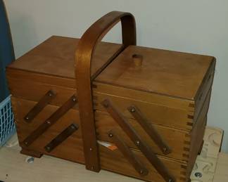 Fold out sewing box