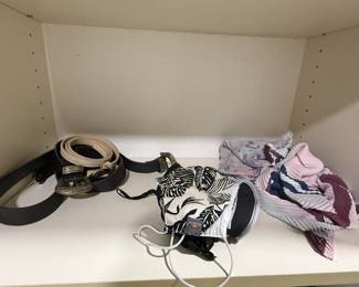 Belts, scarves, face masks