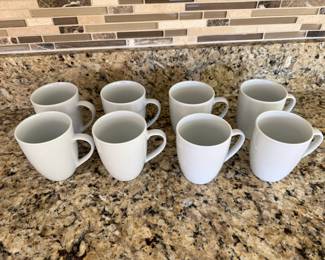 Ceramic white mugs