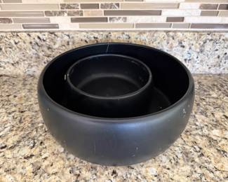 Wooden serving bowls