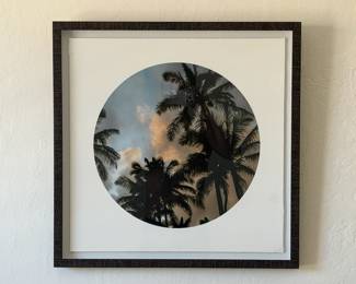 Framed palm tree print