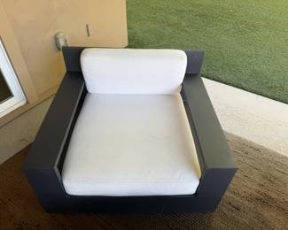 Restoration Hardware (RH) four patio swivel chairs