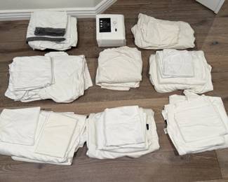 King-size white sheets