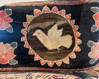 AMAZING DOVE HOOKED RUGS.