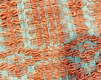 antique c1850 jacquard overshot blanket, coverlet