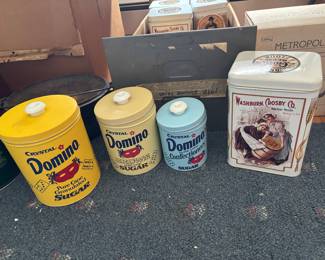 Vintage Domino sugar tins