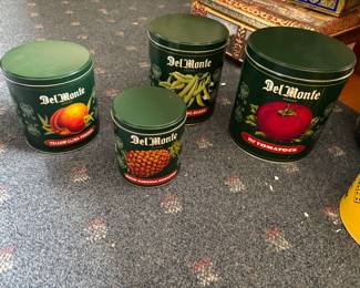 Vintage Del Monte tin set
