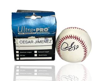 Cesar Jimenez Signed Official MLB Baseball - Seattle Mariners #37 Autograph
