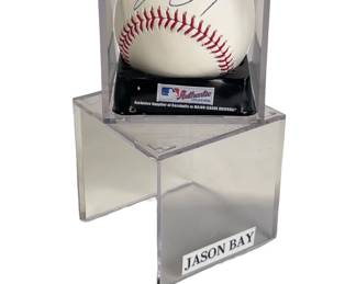 Jason Bay Autographed Seattle Mariners Baseball with "#12" Final Season Inscription
