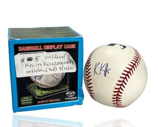 Kevin Kouzmanoff Signed 2010 Oakland A's OML Baseball - Historic "1st Pitch Grand Slam" Player!
