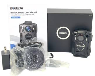 BOBLOV M5 2K GPS Police Body Camera 256GB - IP67 Waterproof, Night Vision - Open Box

