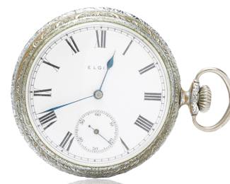 Antique 1907 Elgin Grade 292 Pocket Watch, 16s 7j, in Ornate Illinois "Spartan" 25-Year Gold-Filled Hunter Case
