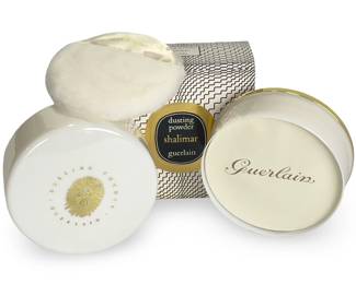 Vintage 1967 GUERLAIN Shalimar Dusting Powder 8 oz N° 707, Sealed NOS in Op Art Box

