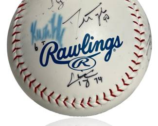 2014 Seattle Mariners Team Signed Oversize Spring Training Baseball ft. Félix Hernández, Robinson Canó, Kyle Seager
