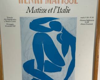 Vintage 1987 Henri Matisse "Matisse et l'Italie" Venice Exhibition Poster ft. Blue Nude
