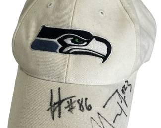Signed Seattle Seahawks Hat - Marcus Trufant #23 & Jerramy Stevens #86 - Super Bowl XL Era

